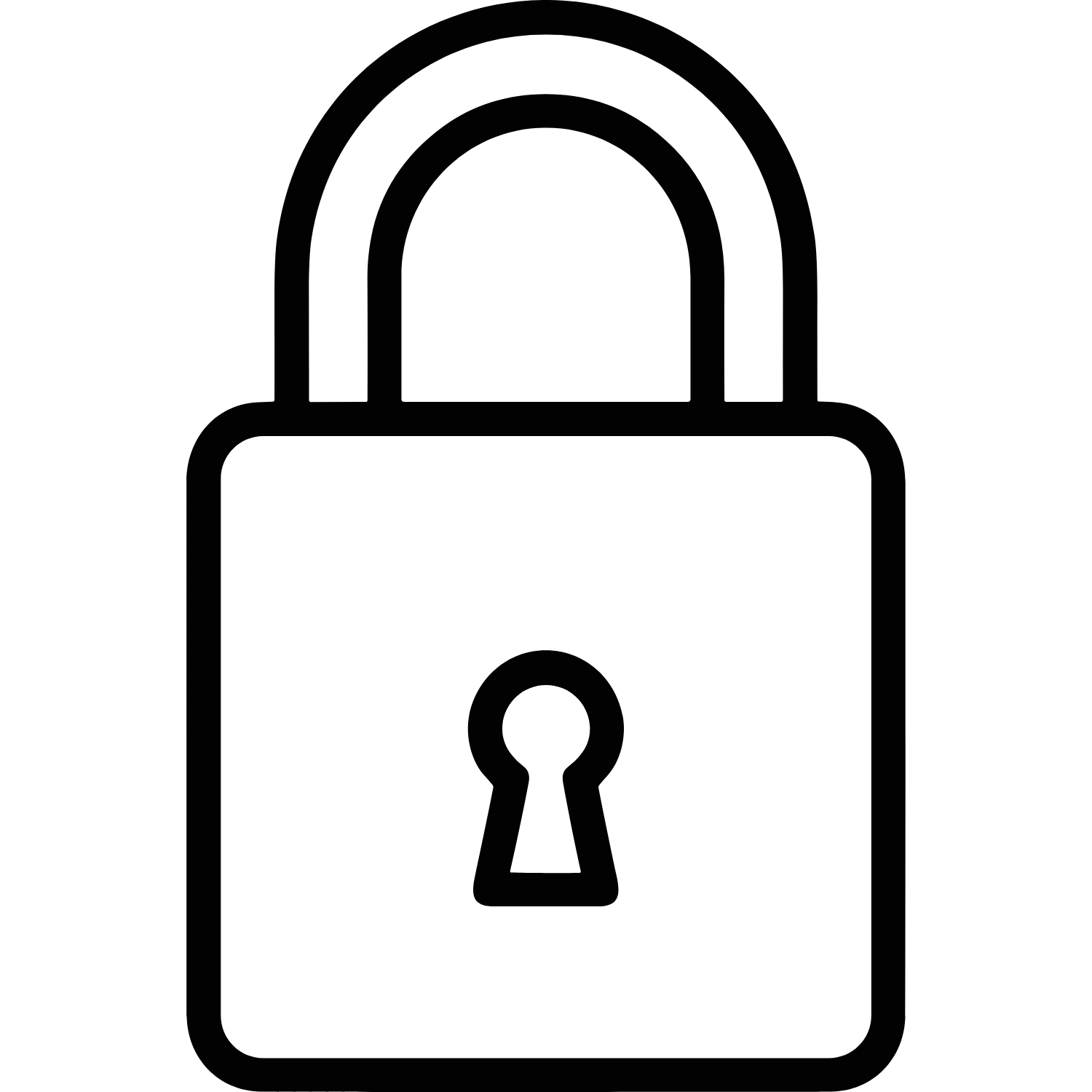 Icone d'un cadenas pour représenter la confidentialité des profils