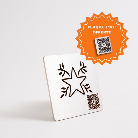 Photo produit d'une plaque gratuite