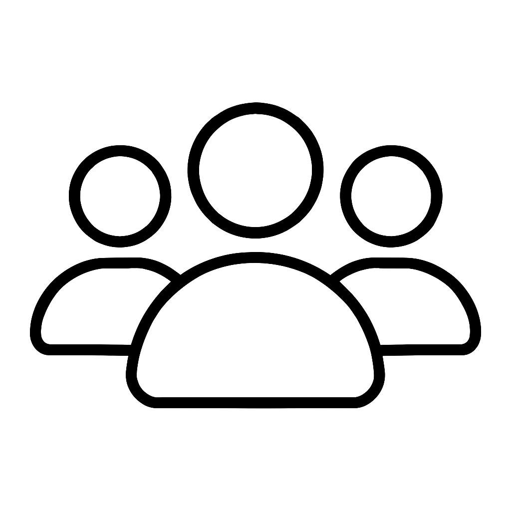 Icone pour représenter la collaboration familale sur les profils