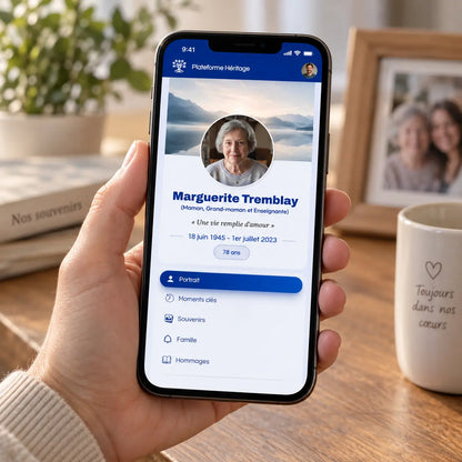 Photo d'un cellulaire ave cun profil pour démontrer l'accès numérique complet
